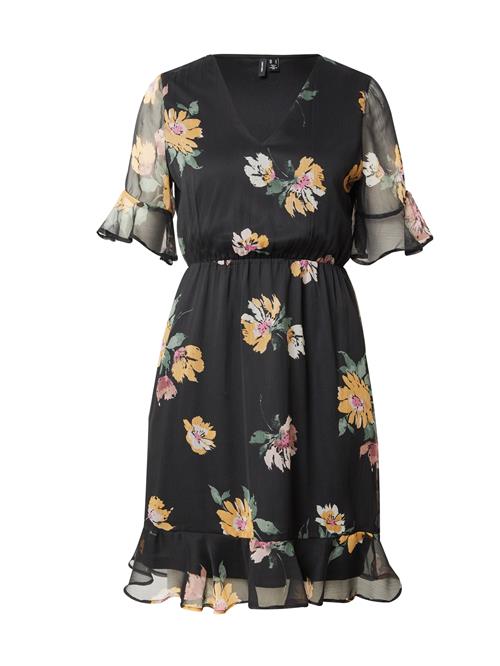 VERO MODA Sommerkjole 'VMSMILLA'  lysegrå / smaragd / orange / sort