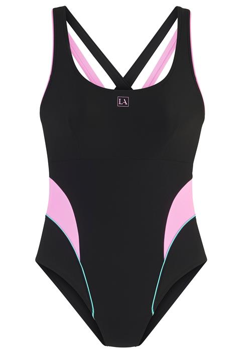 LASCANA ACTIVE Sportsbadedragt  sort / hvid