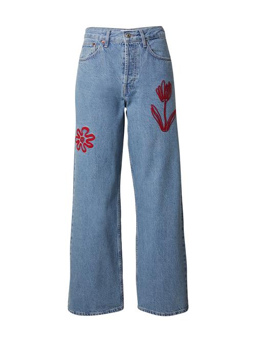 TOPSHOP Jeans  lyseblå / rød