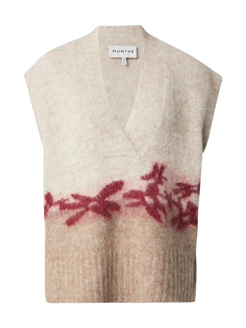 Munthe Pullover 'PURULIA'  beige / kit / mørkerød