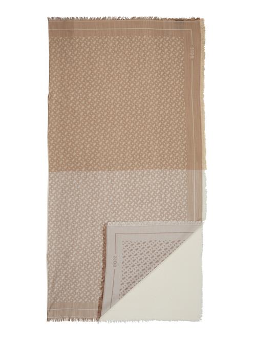 BOSS Sjal 'Ledonia'  lysebeige / mørkebeige / brun / brokade