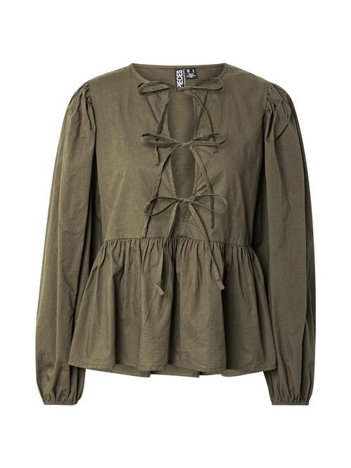 PIECES Bluse 'PCJolly'  mørkegrøn
