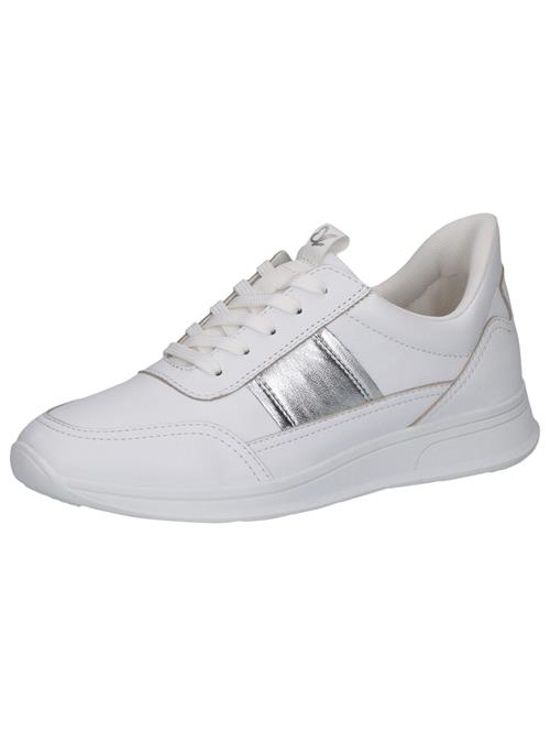 CAPRICE Sneaker low 'Ties'  sølv / hvid