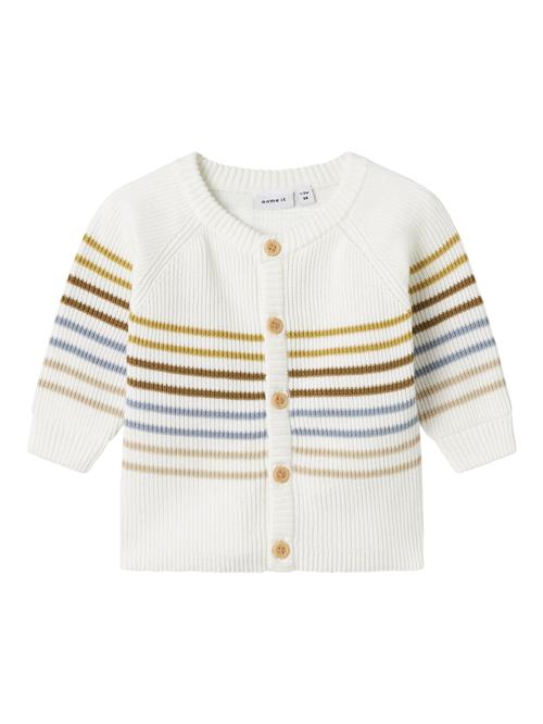 Se NAME IT Cardigan  blandingsfarvet / hvid ved About You