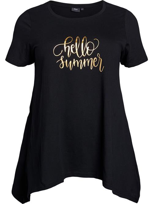 Zizzi Shirts 'VMY'  guld / sort