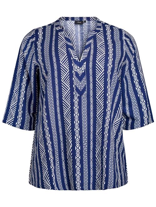 Zizzi Bluse 'VBITTEN'  creme / ensian