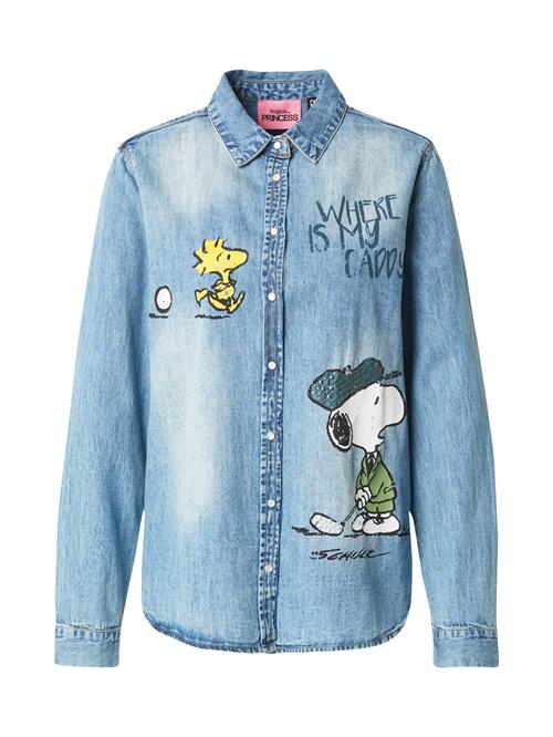 PRINCESS GOES HOLLYWOOD Bluse 'Snoopy Golf Classic'  safir / blue denim / gul / hvid