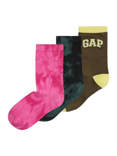 GAP Sokker  mørkebrun / gul / pink / sort
