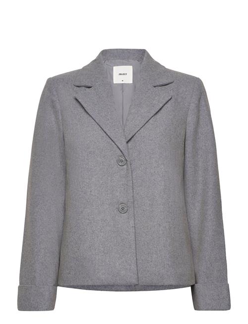 Objnicole L/S Wool Jacket Noos Object Grey