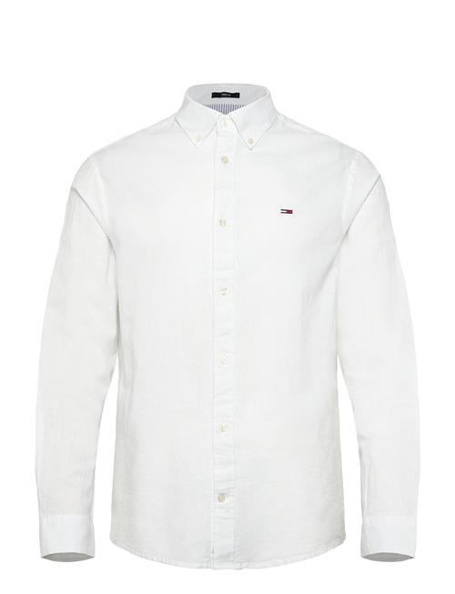 Tjm Reg Linen Blend Ls Shirt Ext Tommy Jeans White