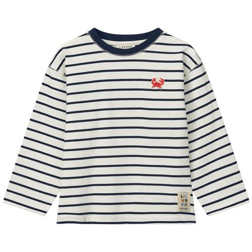 Liewood GOTS Tyler Langærmet T-shirt Stripe Classic Navy Creme De La Creme 98 cm  Creme  98 cm  Unisex