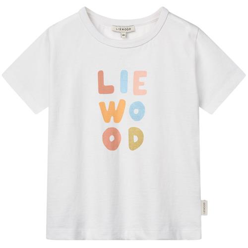 Liewood GOTS Apia Kortærmet T-shirt Pale Tuscany Crisp White | Hvid | 110 cm