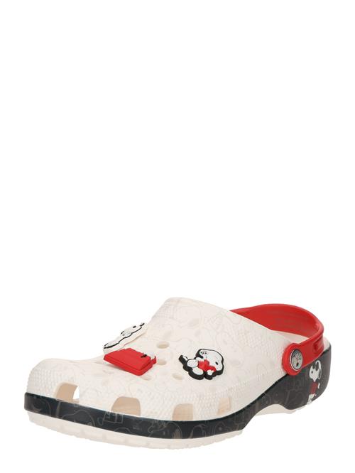 Crocs Træsko 'Peanuts Classic'  creme / rød / sort / hvid