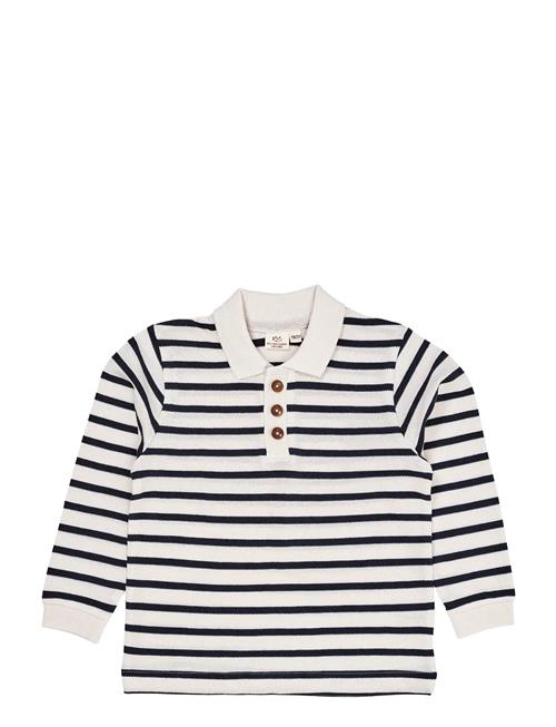 Striped Pique Polo W. Ls Copenhagen Colors Cream