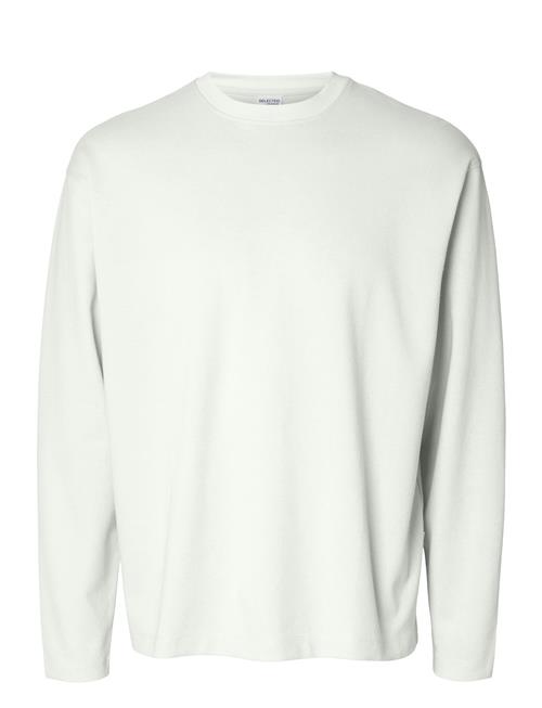 Slhlooseoscar Ls O-Neck Tee Noos Selected White