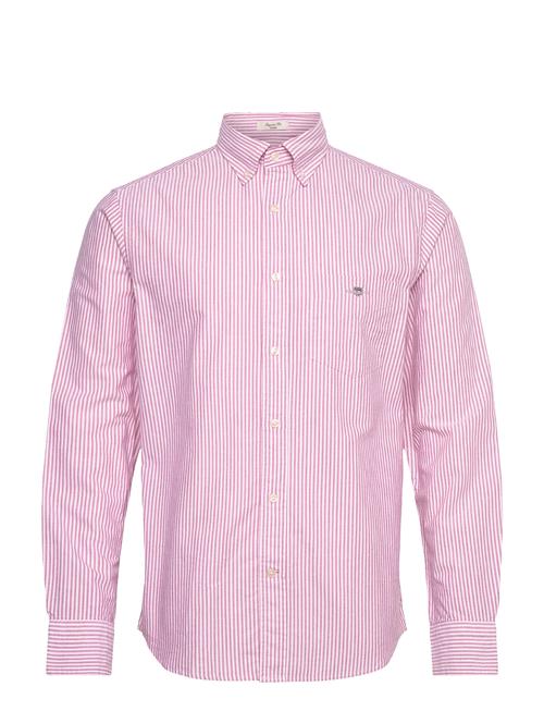 Reg Oxford Banker Stripe Shirt GANT Pink