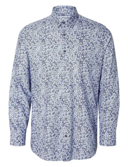 Slhslimsoho-Ethan Aop Shirt Ls Selected Homme Blue