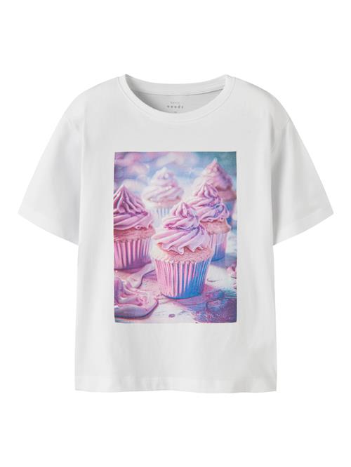 Se NAME IT Bluser & t-shirts 'NKFVOTEA'  blå / lysegrå / lyserød / hvid ved About You