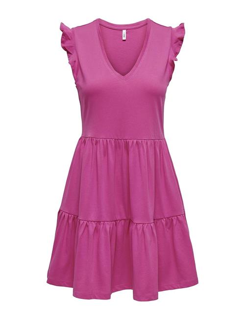 Onlmay Life Cap Sleeves Frill Dress Jrs ONLY Pink