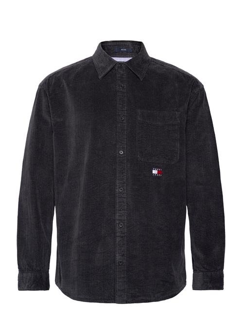 Se Tjm Rlx Chunky Cord Shirt Tommy Jeans Black ved Booztlet