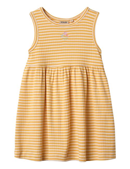 Se Jersey Dress Embroidery Martha Wheat Yellow ved Booztlet