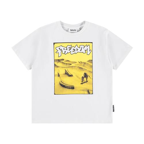 Molo GOTS Riley T-shirt Yellow Skate | Hvid | 122 cm