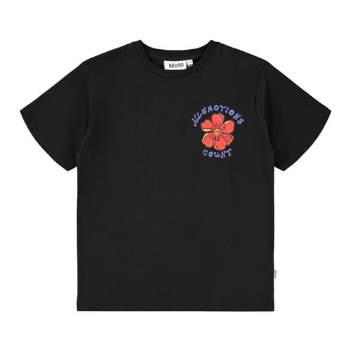 Molo GOTS Riley T-shirt All Emotions | Sort | 116 cm
