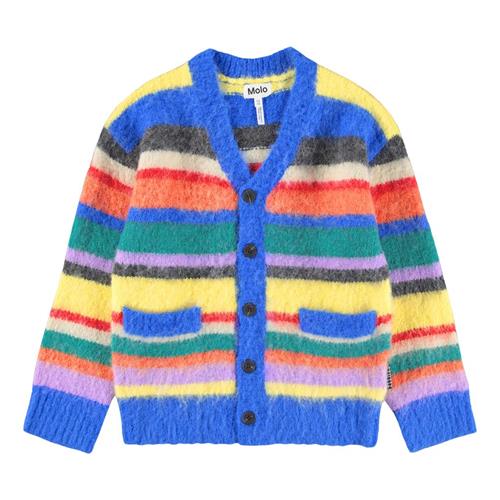 Molo Brutus Cardigan Fuzzy Stripe | Hvid | 122/128 cm