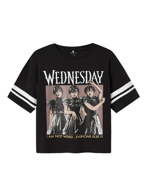 NAME IT Bluser & t-shirts 'NKFJixina Wed'  brun / sort / hvid