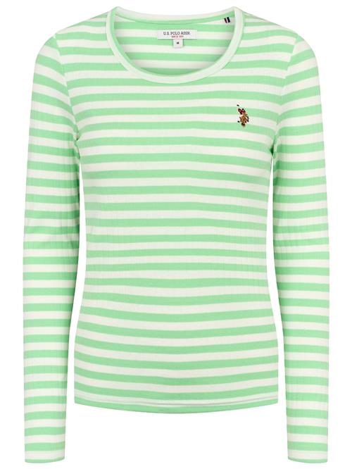 U.S. POLO ASSN. Shirts 'Chanett'  lysegrøn / hvid