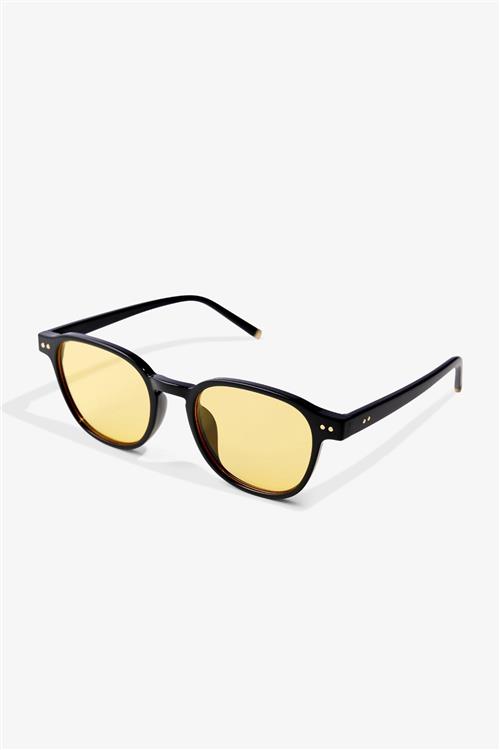 Luke Solbriller - Sort/Gul - One-Size - TeeShoppen