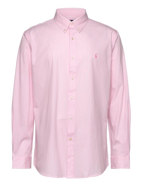 Custom Fit Striped Stretch Poplin Shirt Polo Ralph Lauren Pink