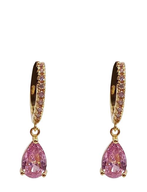 Sandrine Drop Ear Gold Pink Pipol's Bazaar Gold