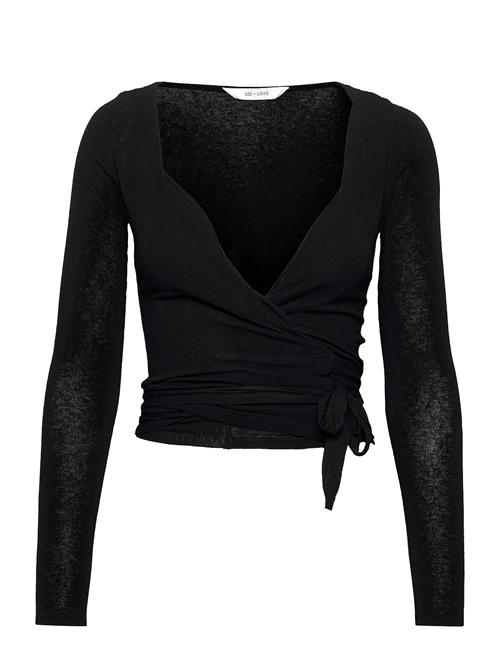 Anne L/S Wool Wrap Top Gai+Lisva Black