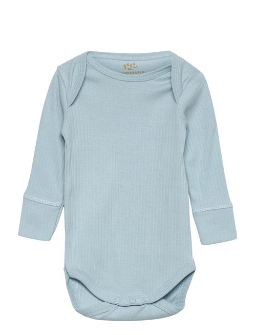 Se Rib Jersey Long Sleeve Body Copenhagen Colors Blue ved Booztlet