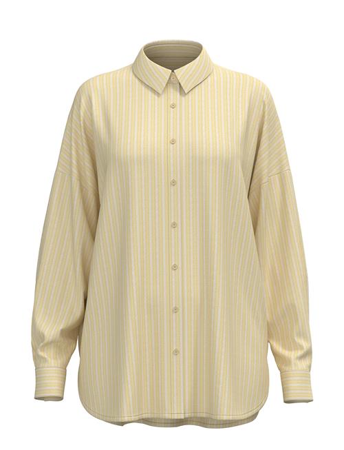 Se Slfemma-Sanni Ls Striped Shirt Noos Selected Femme Yellow ved Booztlet