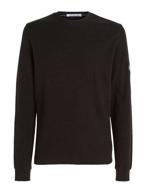 Badge Waffle Ls Tee Calvin Klein Jeans Black