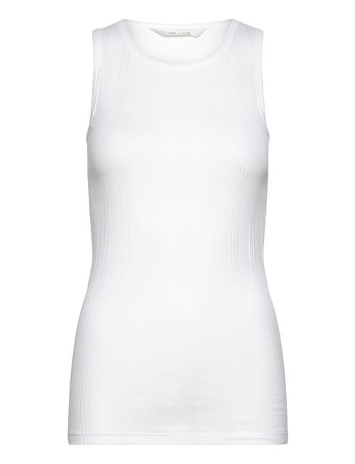 Alberte Cotton Top Drop Needle Gots Gai+Lisva White