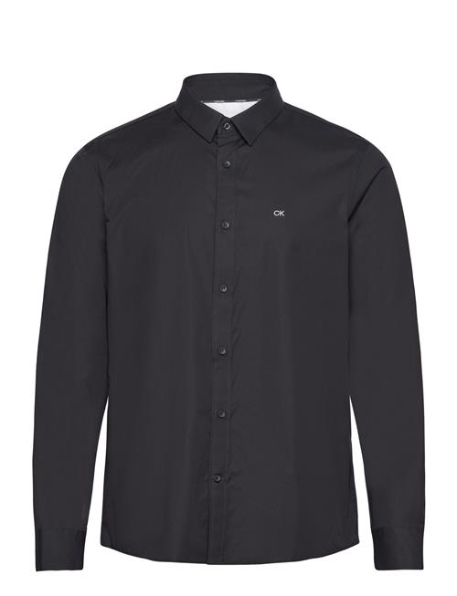 Poplin Stretch Slim Shirt Calvin Klein Black