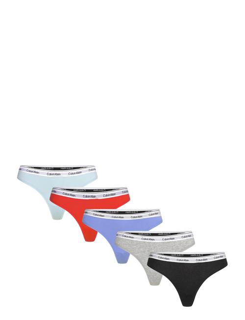 Thong 5 Pk Calvin Klein Black