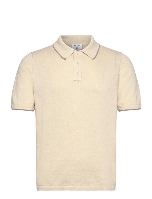 Linen Cotton Knit Polo Filippa K Beige