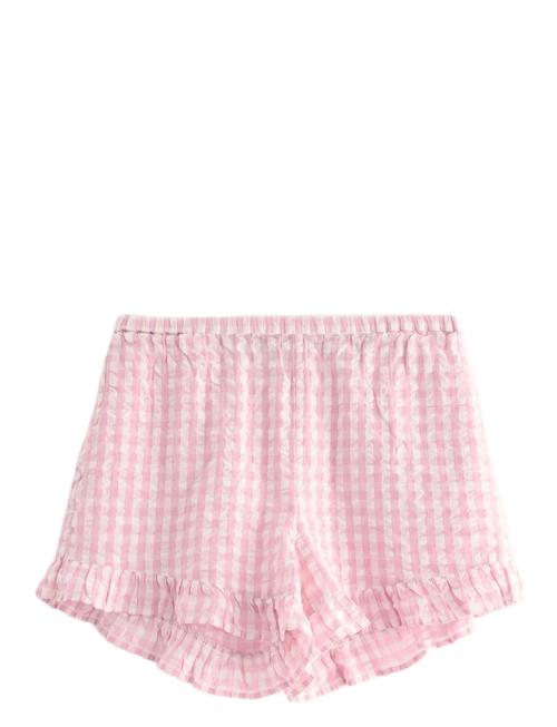 Pyjama Shorts Seersucker Floun Lindex Pink