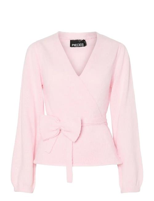 Pcfleur Ls V-Neck Knit Cardigan D2D Fsy Pieces Pink