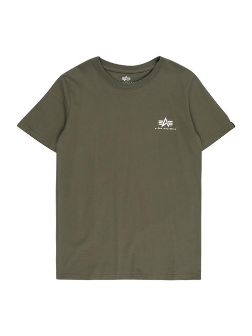 ALPHA INDUSTRIES Shirts  oliven / hvid