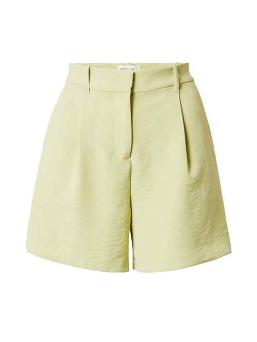 Abercrombie & Fitch Bukser med lægfolder  pastelgrøn