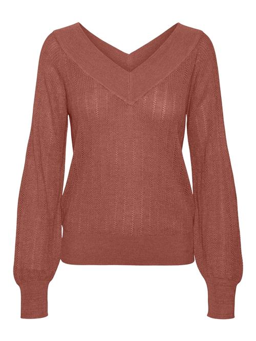 VERO MODA Pullover 'VMNewLexsun'  rustrød