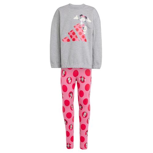 Se ADIDAS SPORTSWEAR Joggingdragt 'Disney Minnie Mouse'  grå / mørk pink / rød / sort ved About You