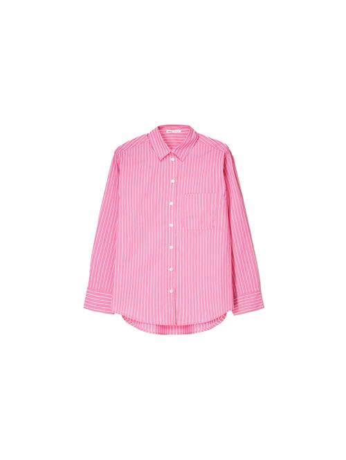 Bershka Bluse  pink / hvid