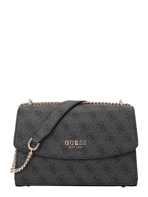 GUESS Skuldertaske  grafit / sort