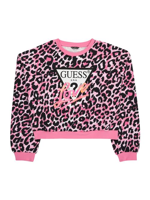 GUESS Sweatshirt  pink / lyserød / sort / hvid